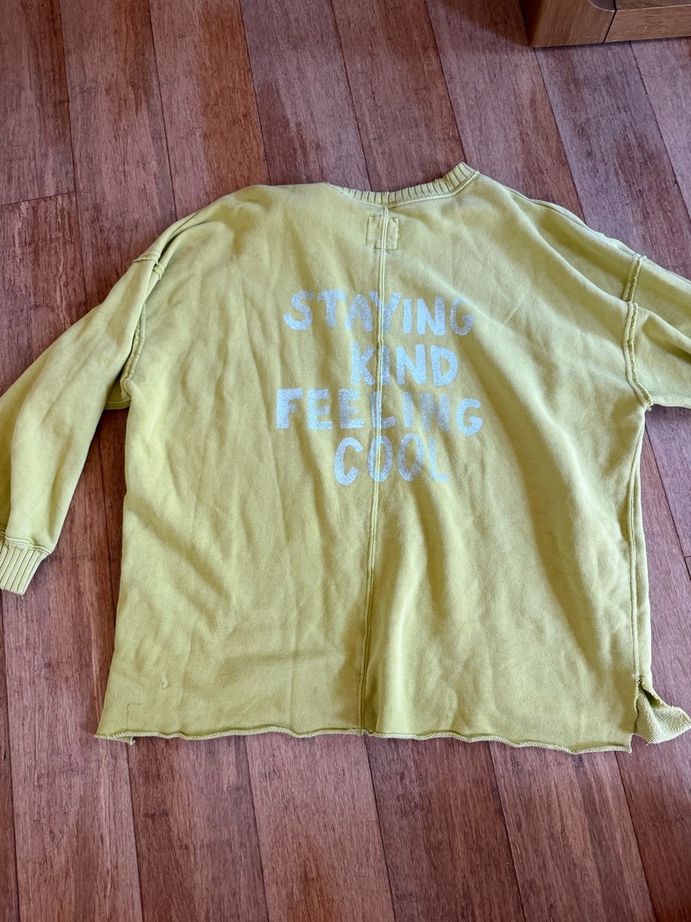 aerie • “Staying Kind Feeling Cool” Lightweight Lime Green Crewneck Sweater